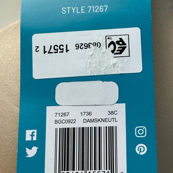 Vanity Fair Full Figure Wirefree Extended Side Back Smoother Bra - Nude - Picture 7 of 7